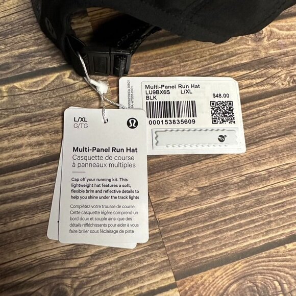 Lululemon Women's Multi Panel Run Hat NWT Size L/XL (Black) "For All Runners." - Picture 11 of 12